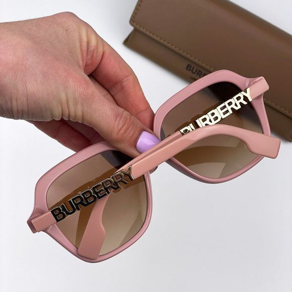 Burberry BE4389 406113 Sunglasses Pink Brown Gradient Oversized Square Women main image 12